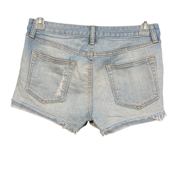 GAP 1969 Slim Cut-Off Shorts ๐ Distressed Mid Rise Light Wash | Size 2 - Picture 2 of 6